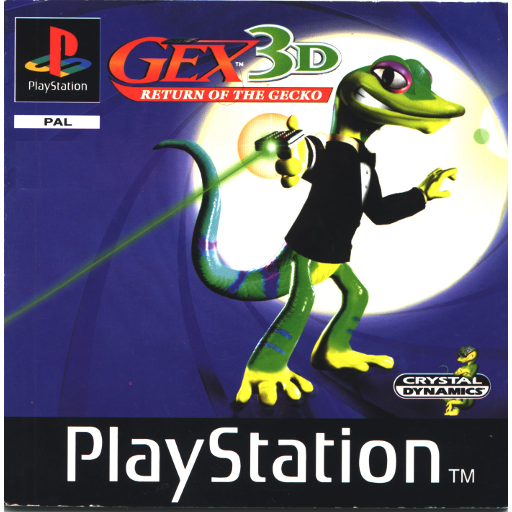 Gex 3D Enter the Gecko box art for Playstation